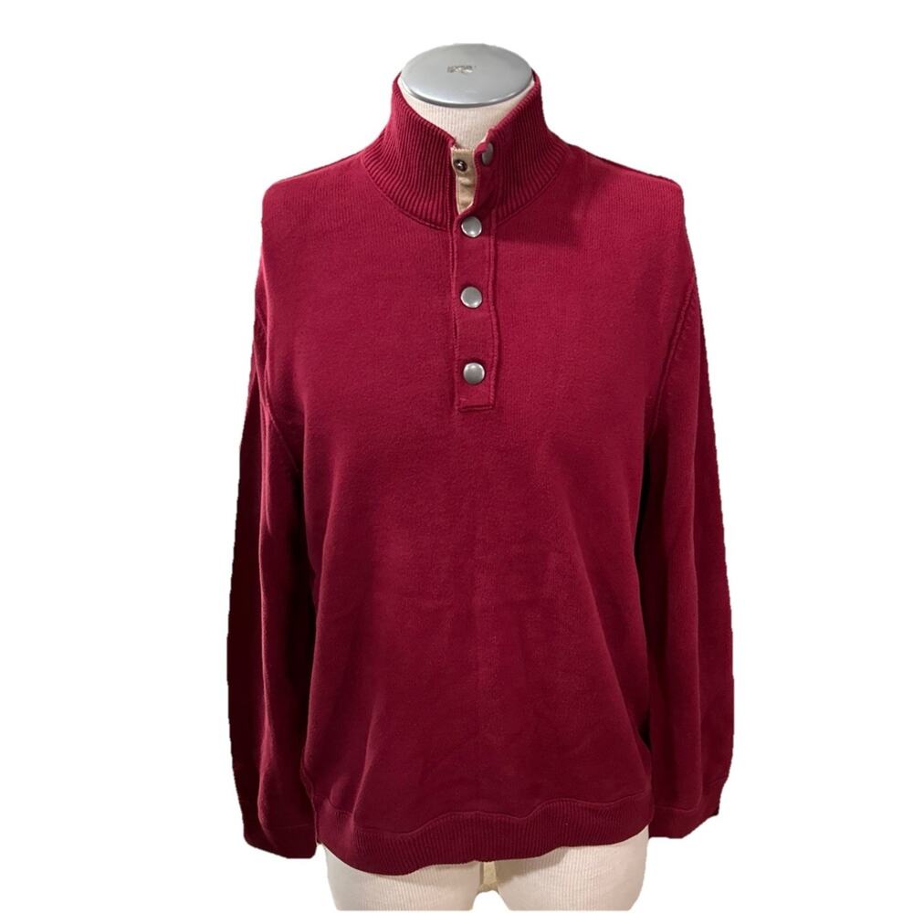 banana republic turtleneck‎ sweater Sweatshirt Mens Large Red